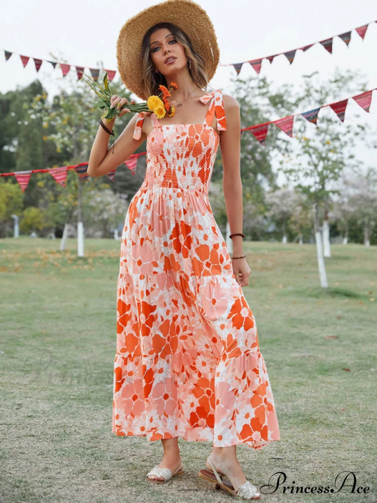 Gown Flowered Long for Resort Women - Image 5
