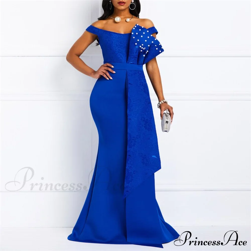 Gown Lace Elegant Embroidery Red Women Cut Low Party Beaded - - Mermaid Warm-Season Floor-Length - Image 5