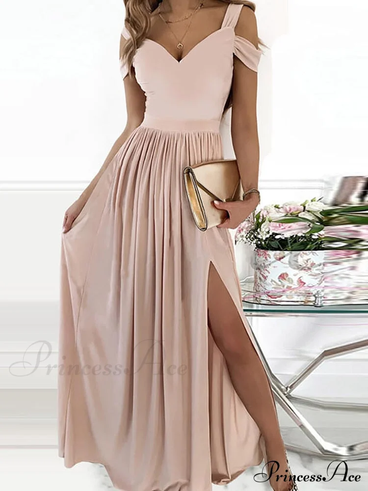 Solid Butterfly High Split Slim Gown - Image 4