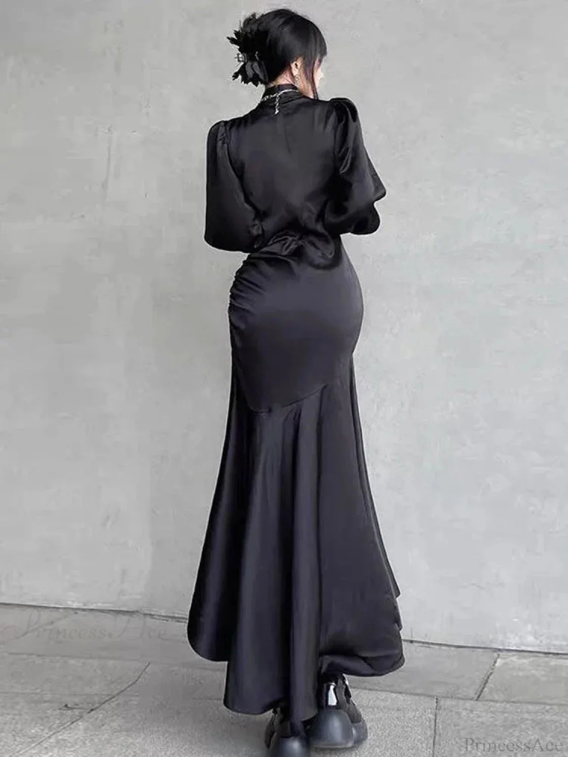 Graceful Bandage Extended Sleeve Midi Dress - Image 3