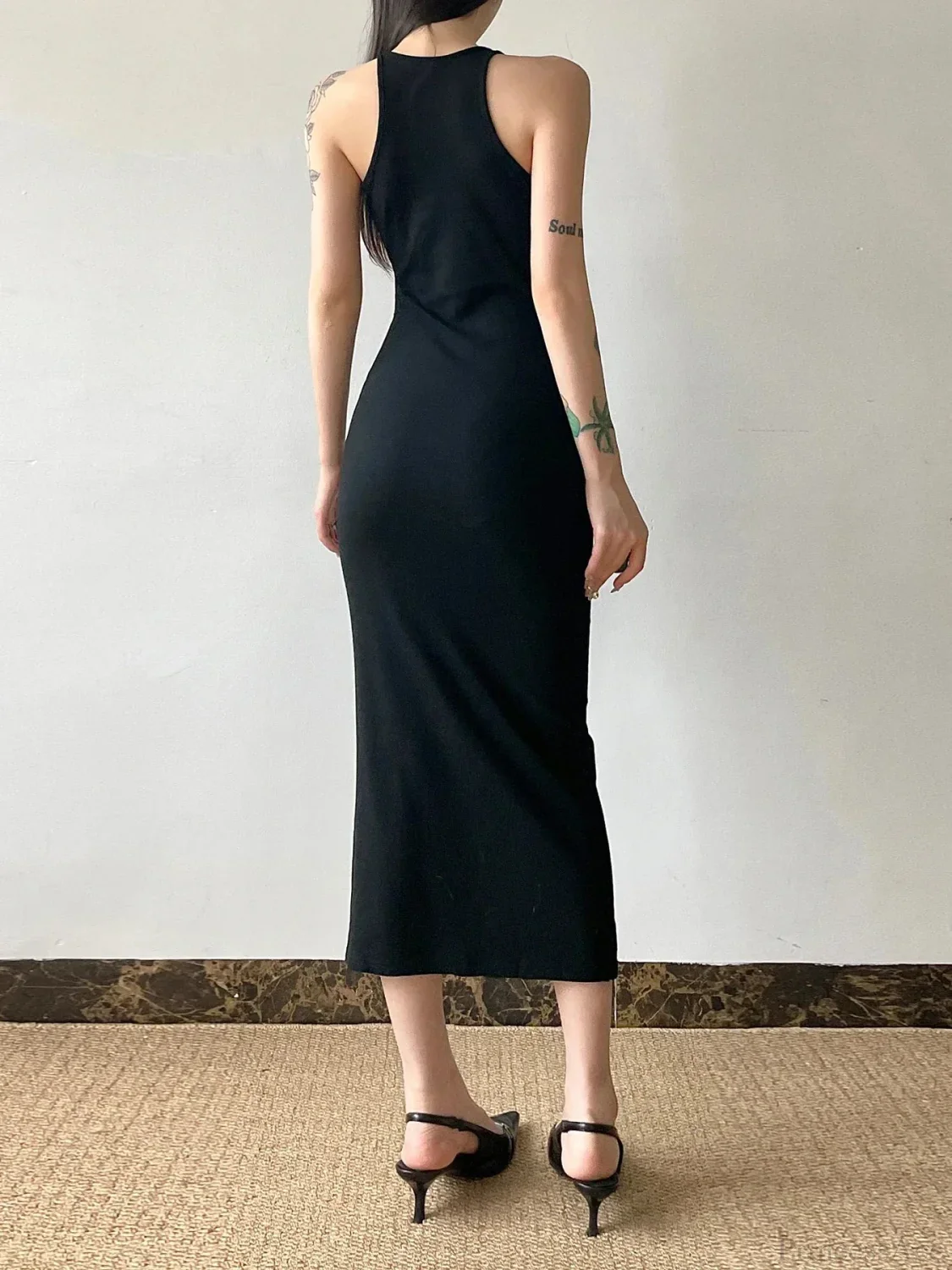 Graceful Hollow Out Spaghetti Midi Dress - Image 2