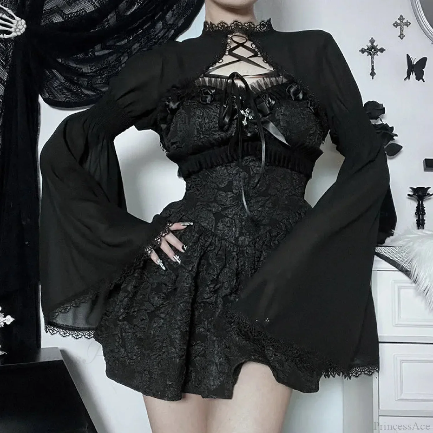Graceful Tie Up Chiffon Top
