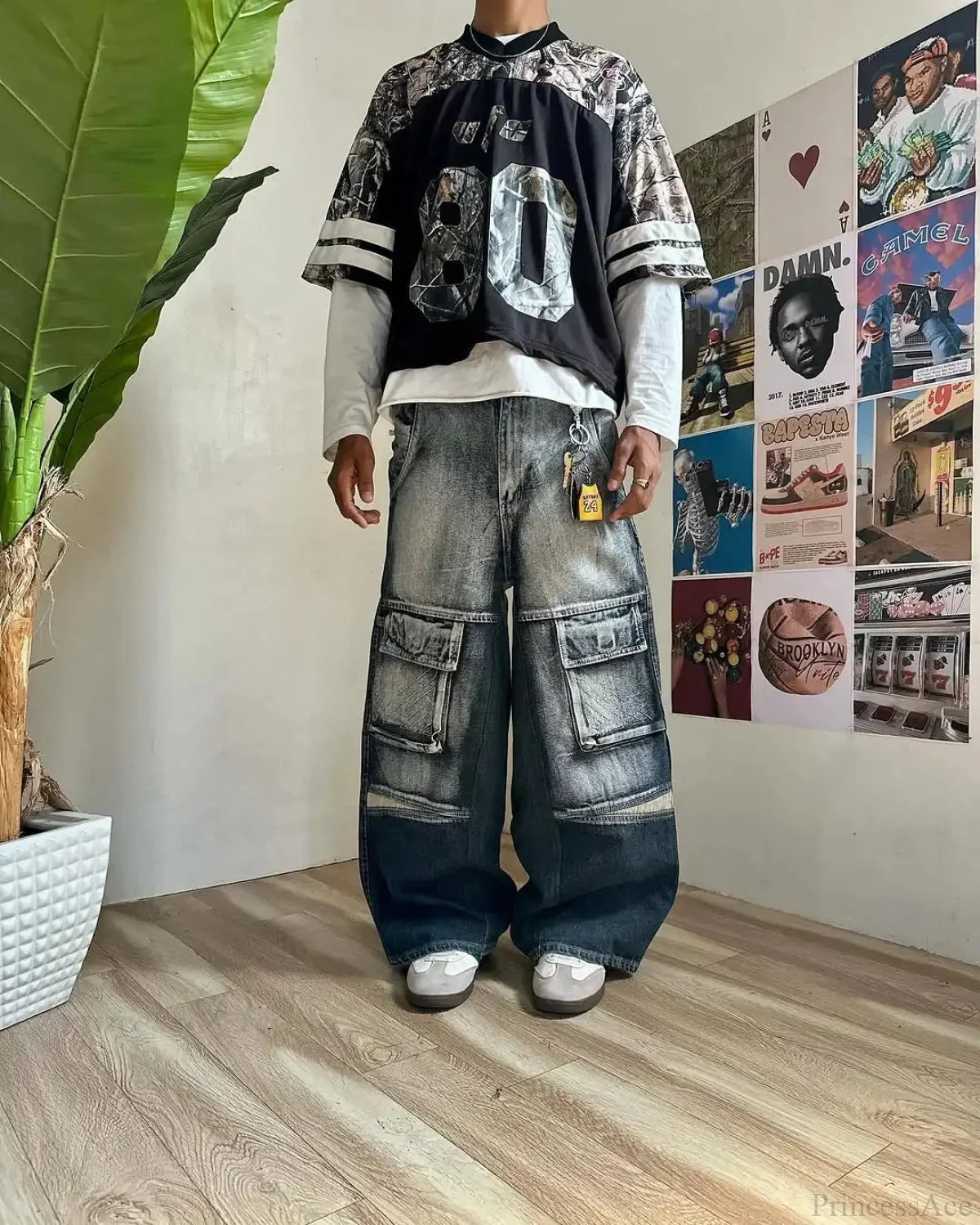 Gradient Gothic Workwear Wide-Leg Pant - Image 4