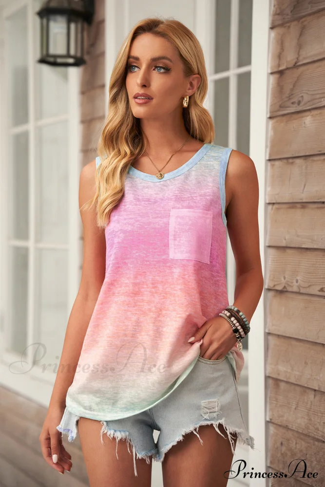 Gradient Tank Pocket with Design
