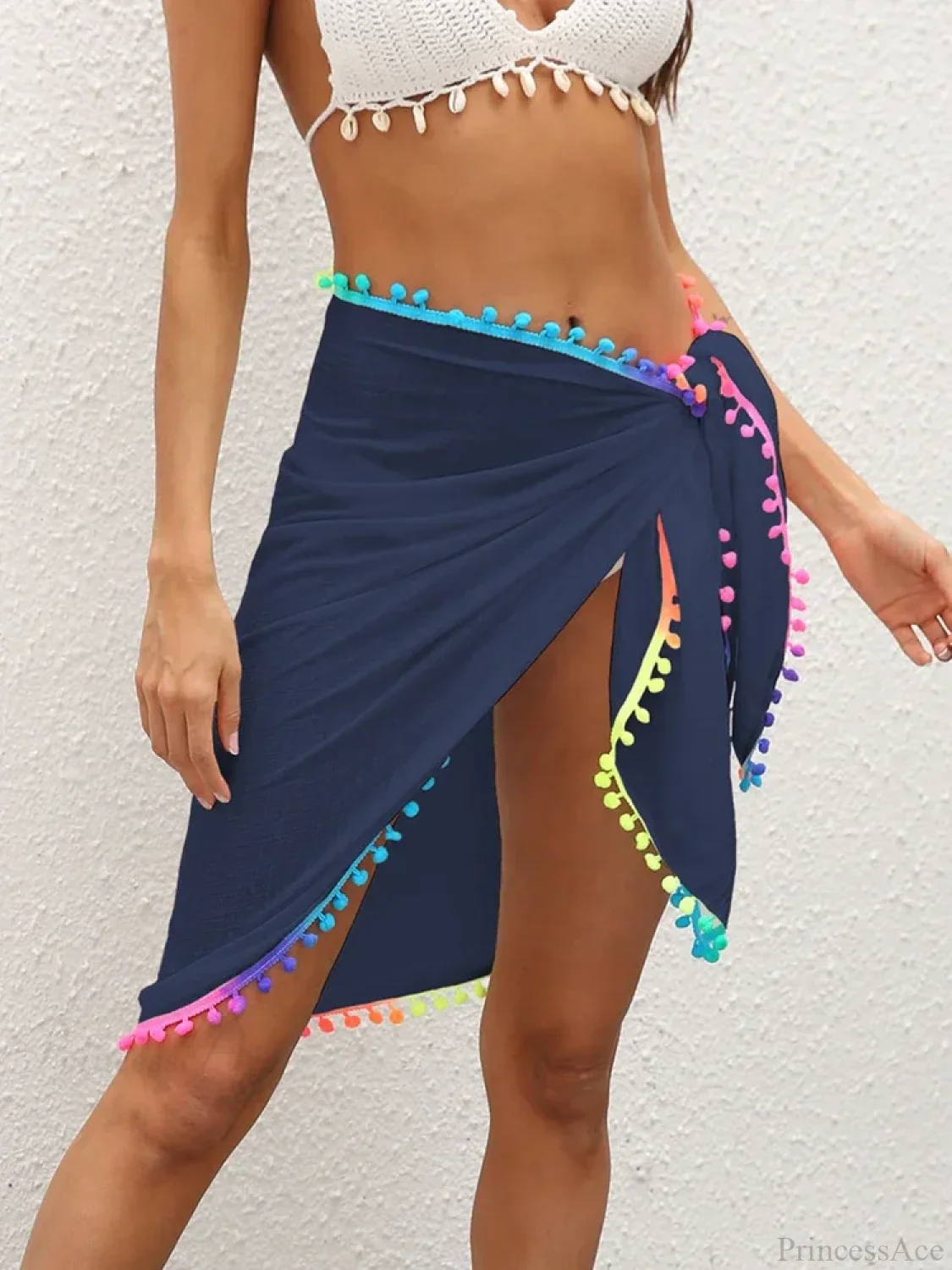 Gradient Tassel Beach Shawl Wrap Cover Up - Image 2