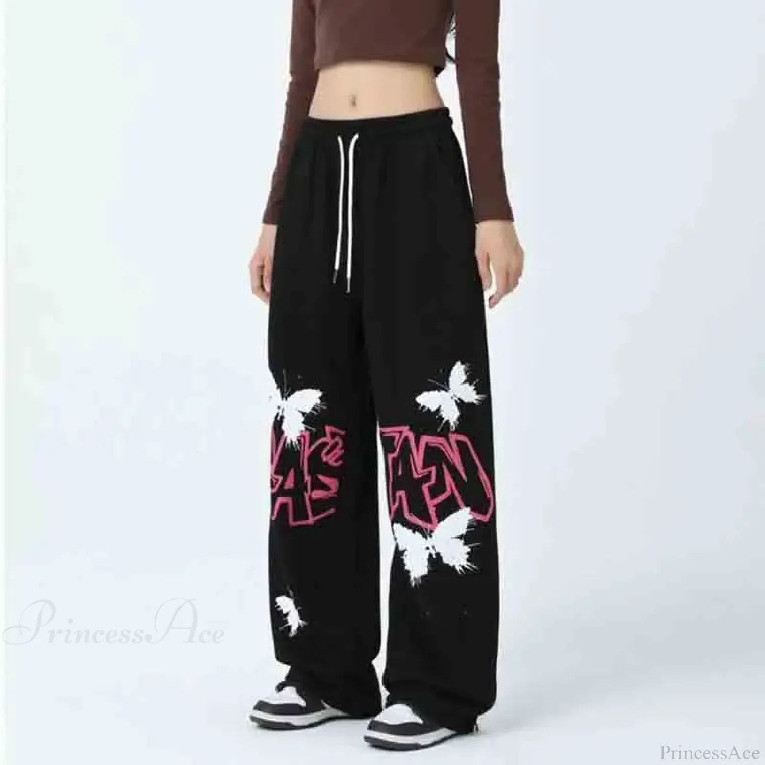 Graffiti Butterfly Print Hip Hop Pants - Image 3