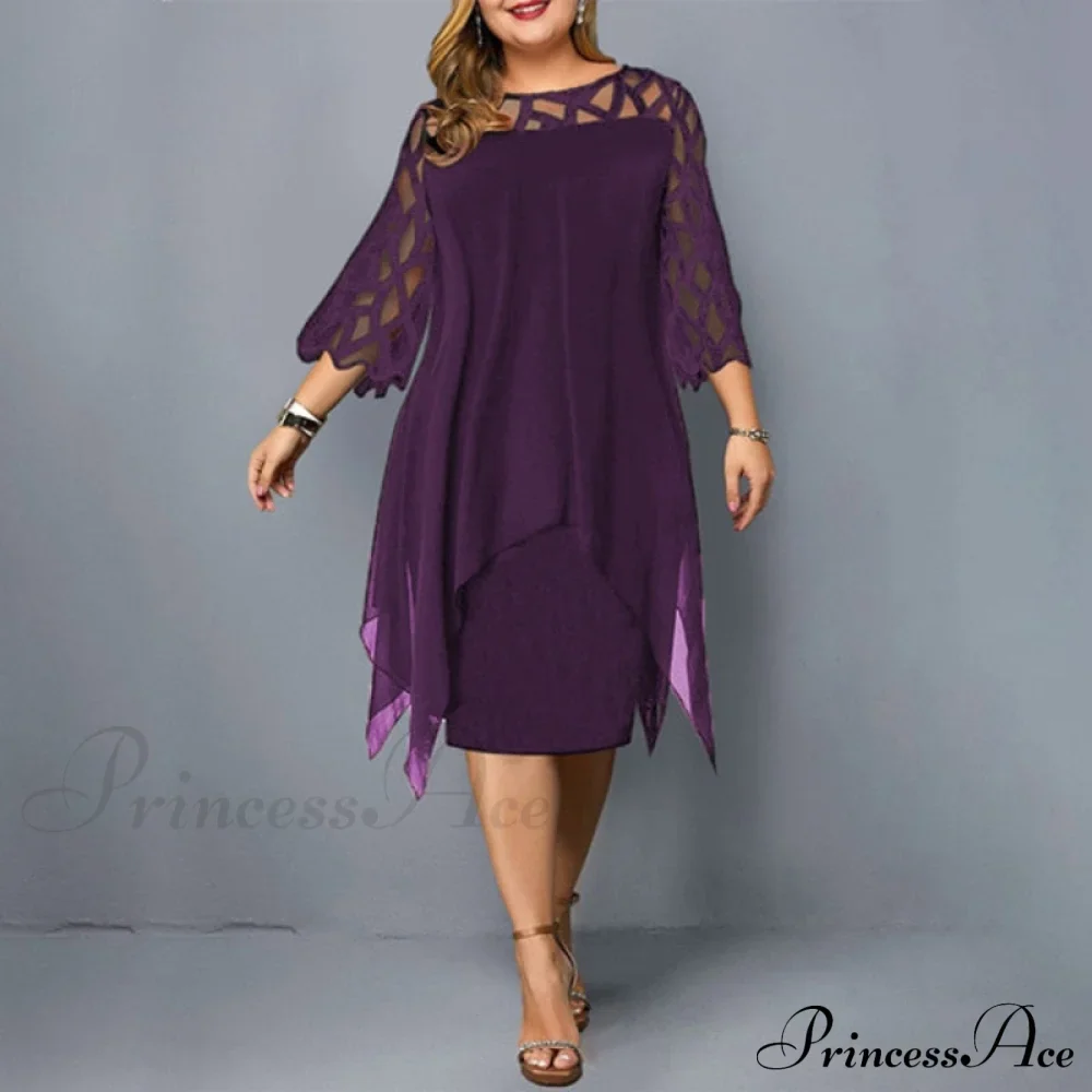 Green Lace Size - 4XL Women's Party Mesh Red Midi 6XL Plus Purple in Gown Elegant - Black 5XL Clothing - Image 7