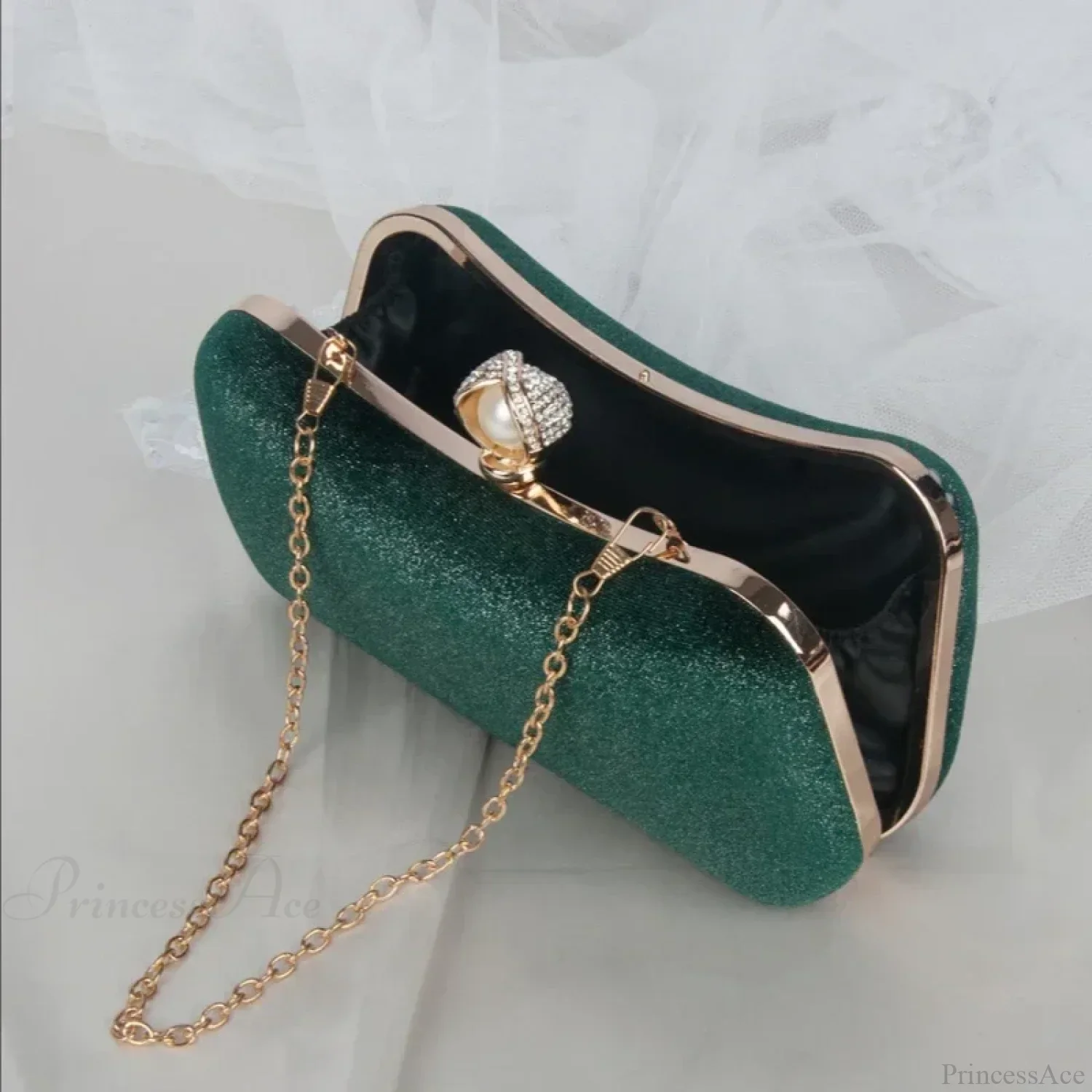 Green Vintage Wedding Evening Clutch Bag - Image 2