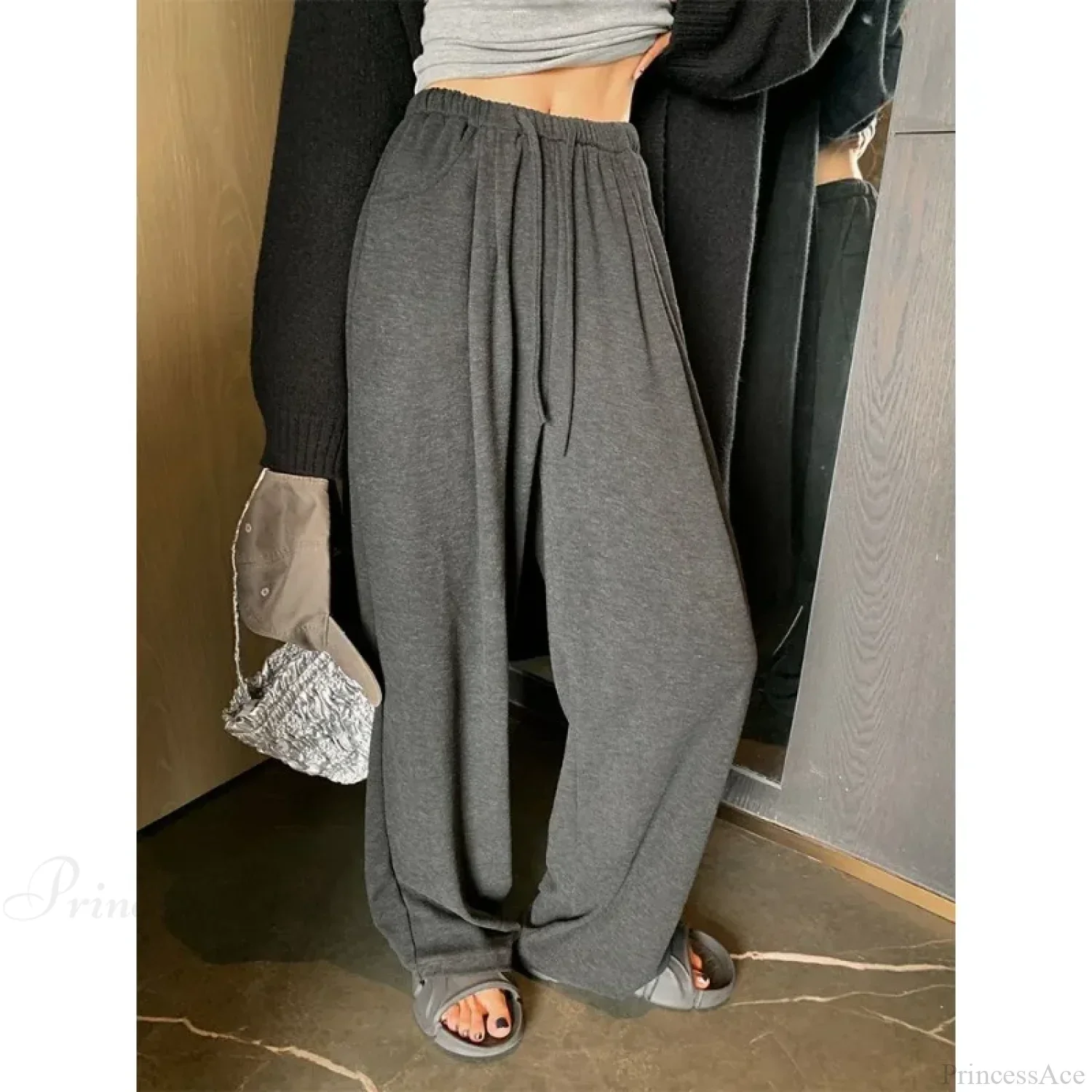 Grey Oversized Baggy Pants - Image 2