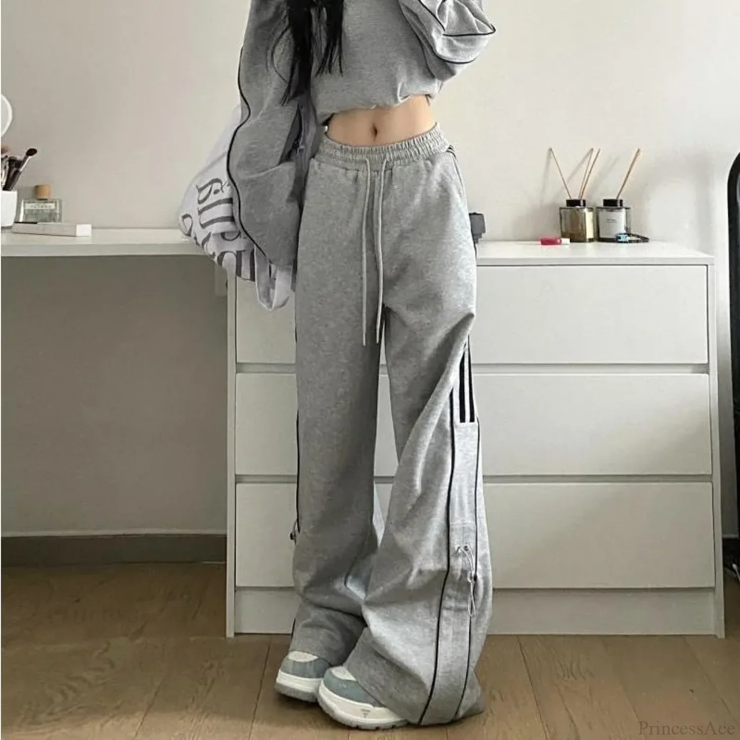 Grunge Striped Sweatpants Harajuku Pants - Image 2