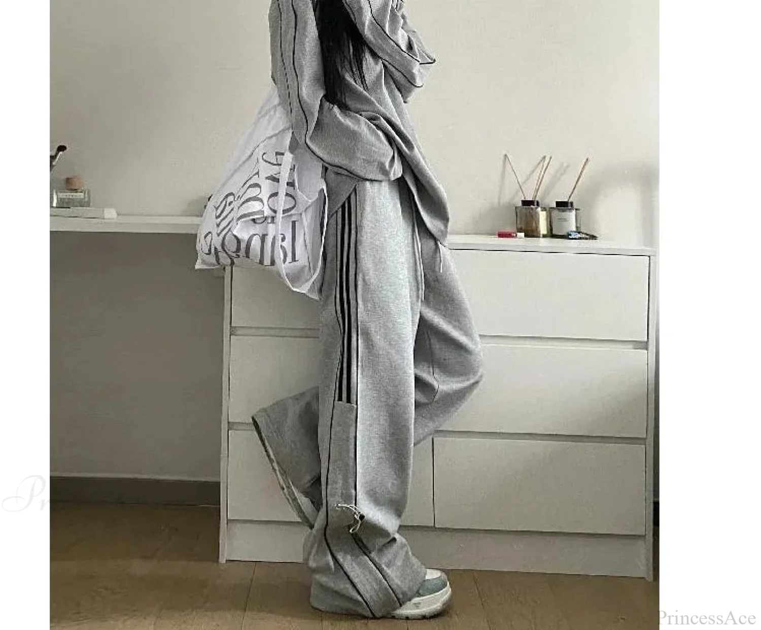 Grunge Striped Sweatpants Harajuku Pants - Image 3