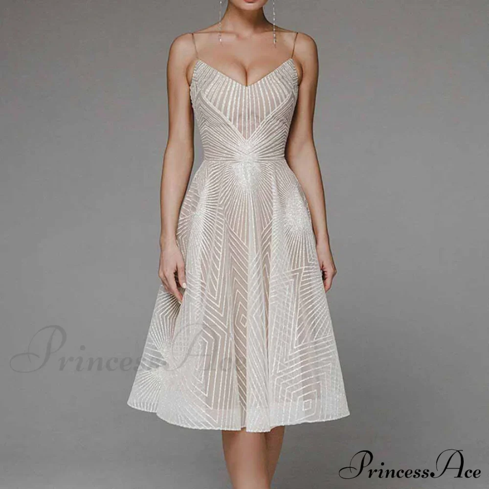 Guest Embroidered Formal Elegant Midi Warm-Season Wedding Evening Party - Backless Gown for Women Dress