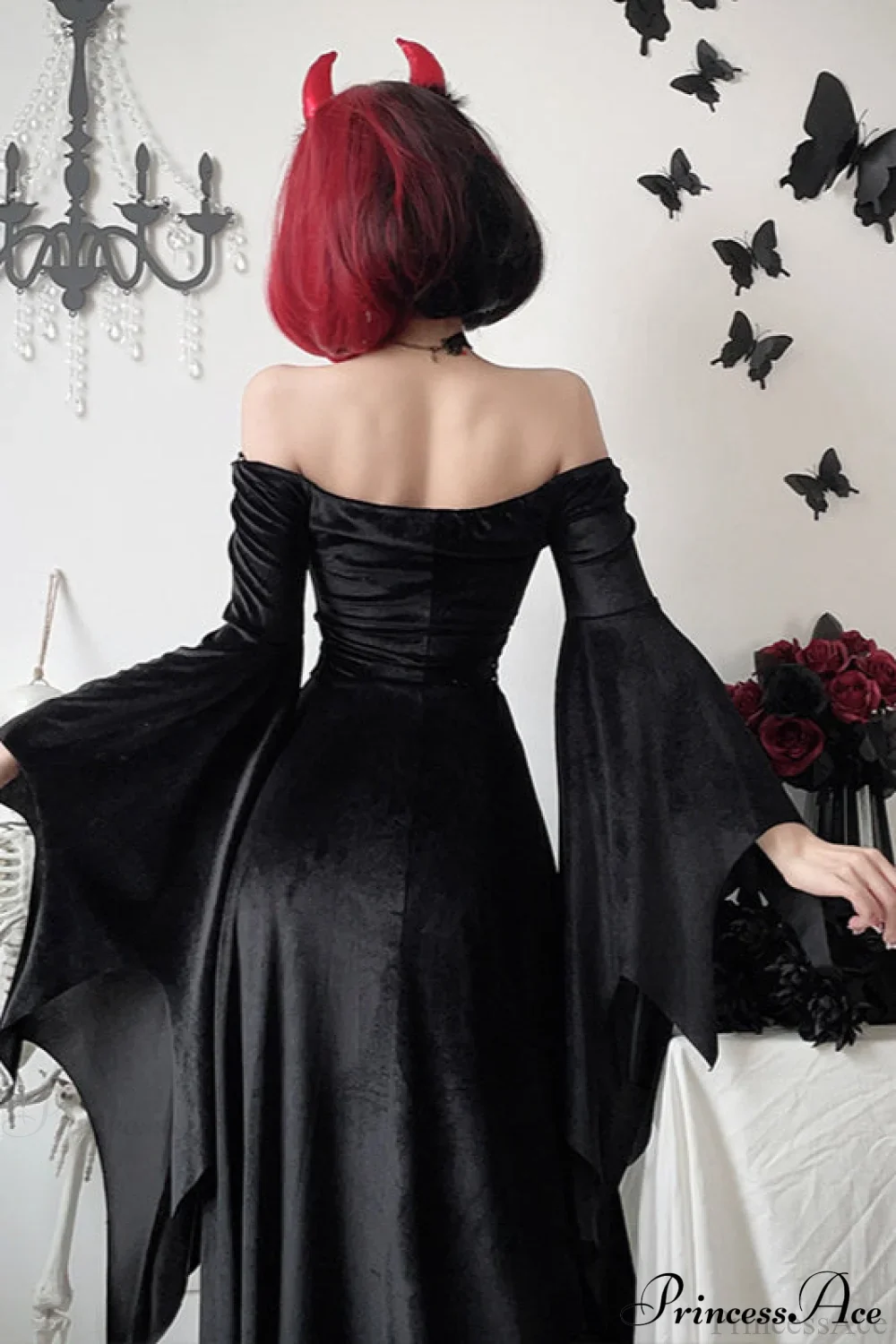 Halloween Cloak Gothic Dress - Image 4