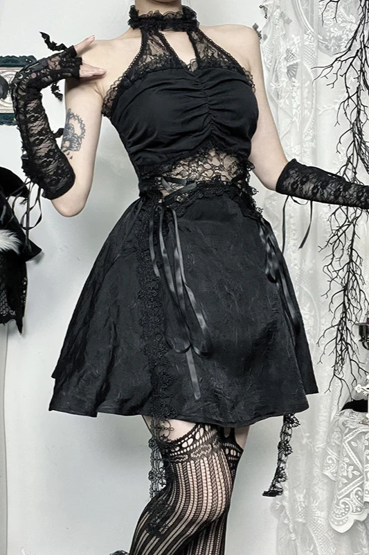 Halloween Heavy Embellished Gothic Dress