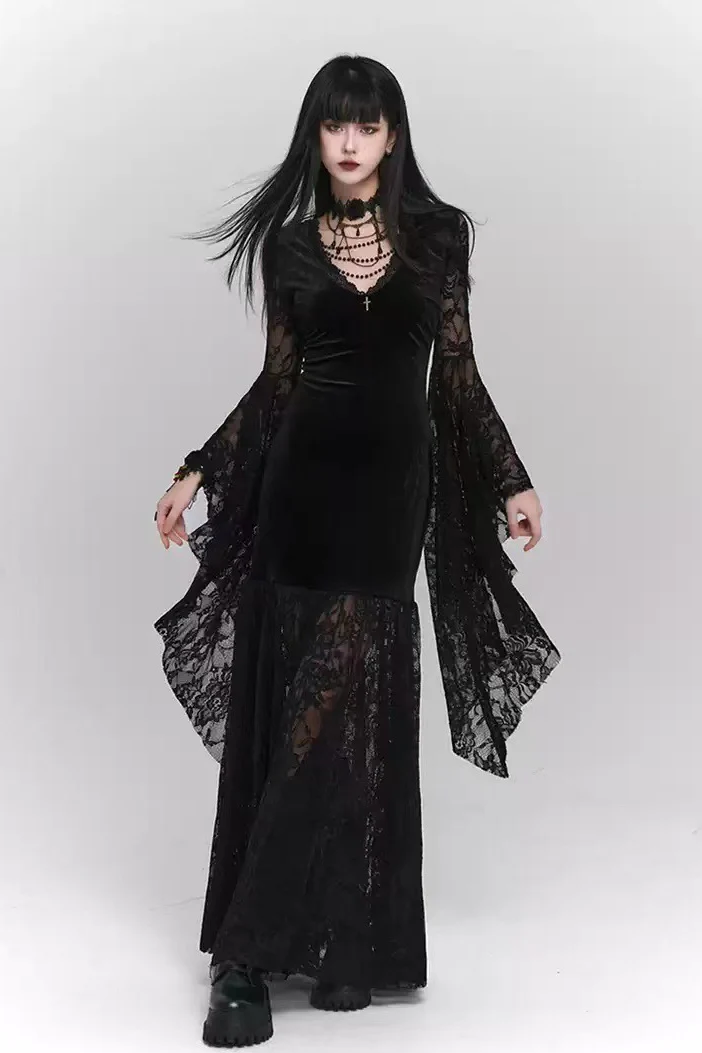 Halloween Retro Gothic Dress - Image 3