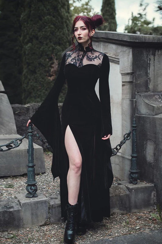 Halloween Sorceress Gothic Dress - Image 3