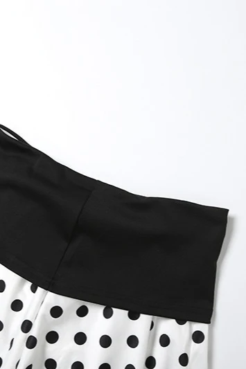 Halter Polka Dot Crop Skirt Two Pieces Set - Image 4