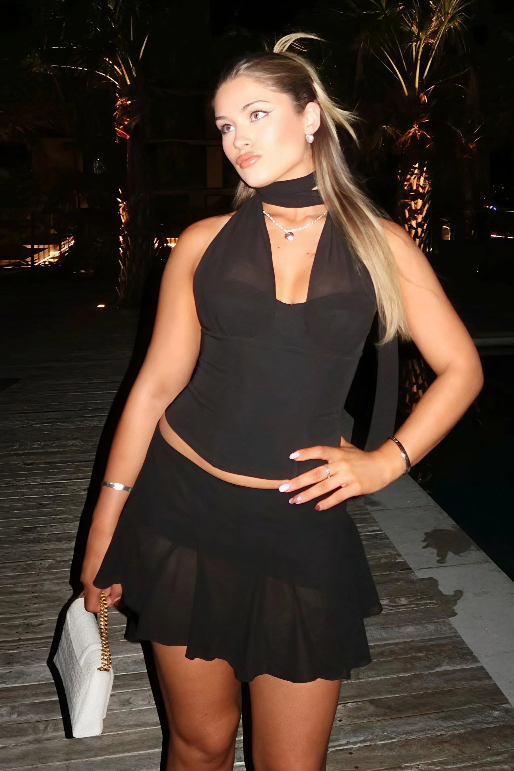 Halter Tie Tank Mini Skirt Set - Image 9