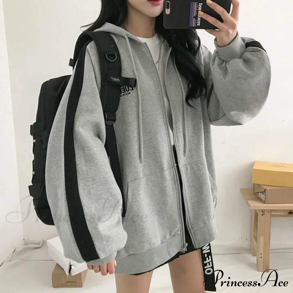 Harajuku Arm Long Hoodie Oversized - - Women's - Fit Loose - Boyfriend Style Street Casual Fleece Sweatshirt Material - Image 5
