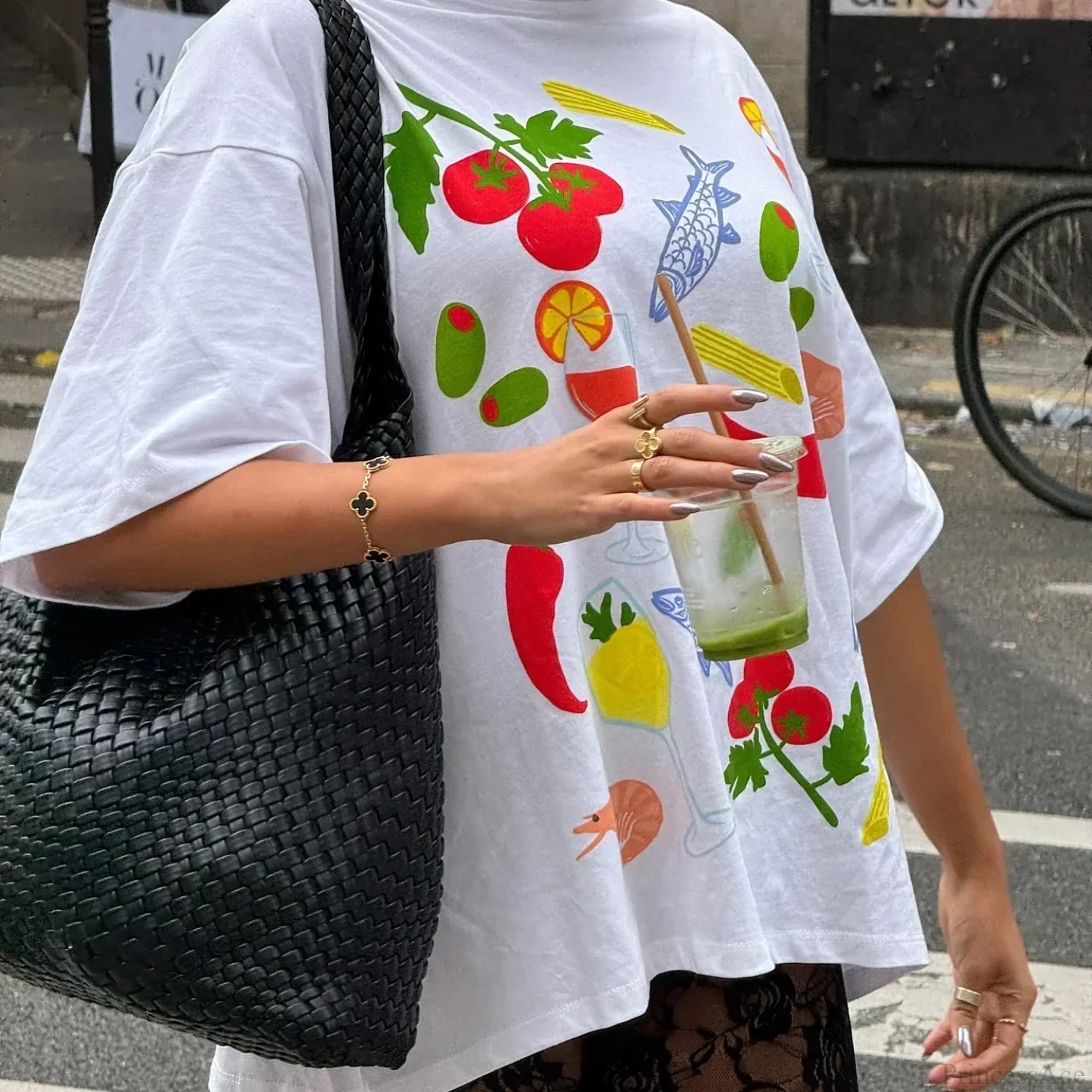 Harajuku Gothic Simple Icon Graphic T-shirt - Image 2