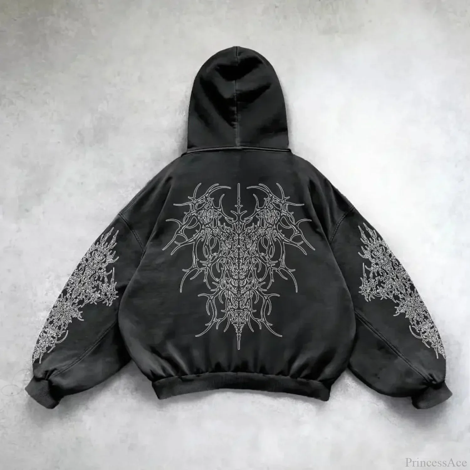 Harajuku Mysterious Printed Hoodie - Image 3