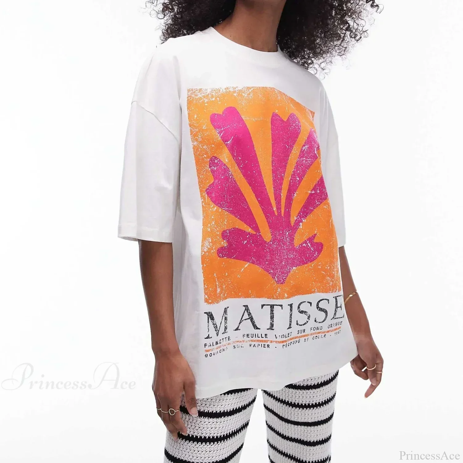 Harajuku Popular Flowers Graphic T-shirt - Image 3