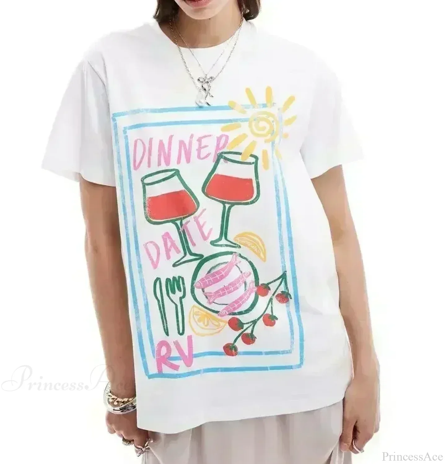 Harajuku Popular Flowers Graphic T-shirt - Image 7