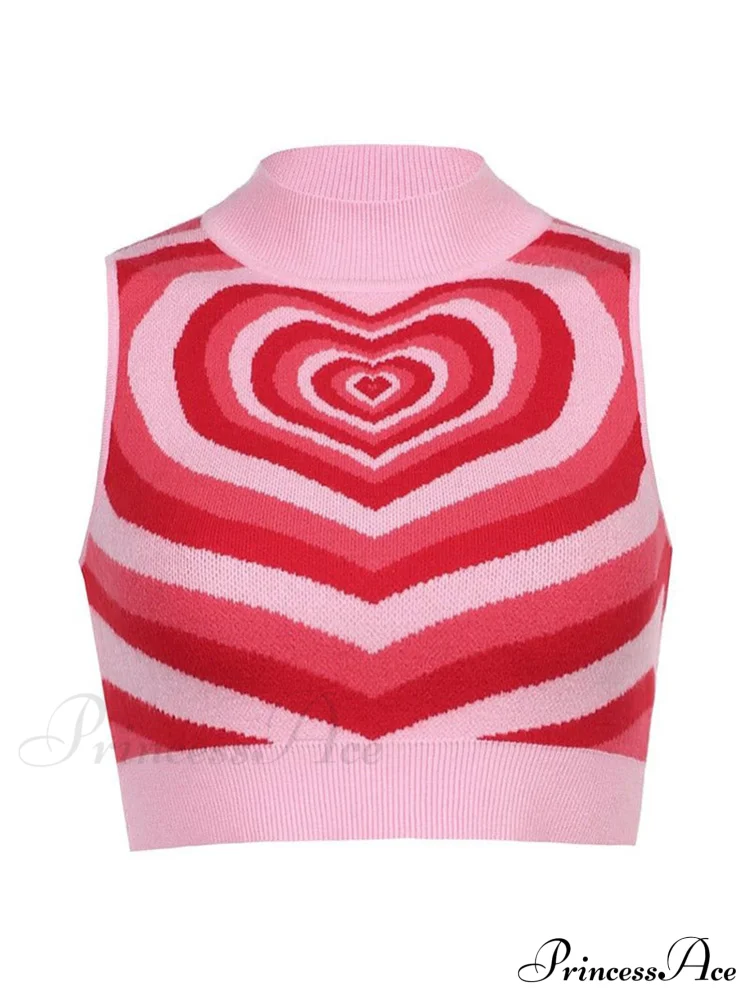 Heart Rhinestone Crop Tank - Image 4