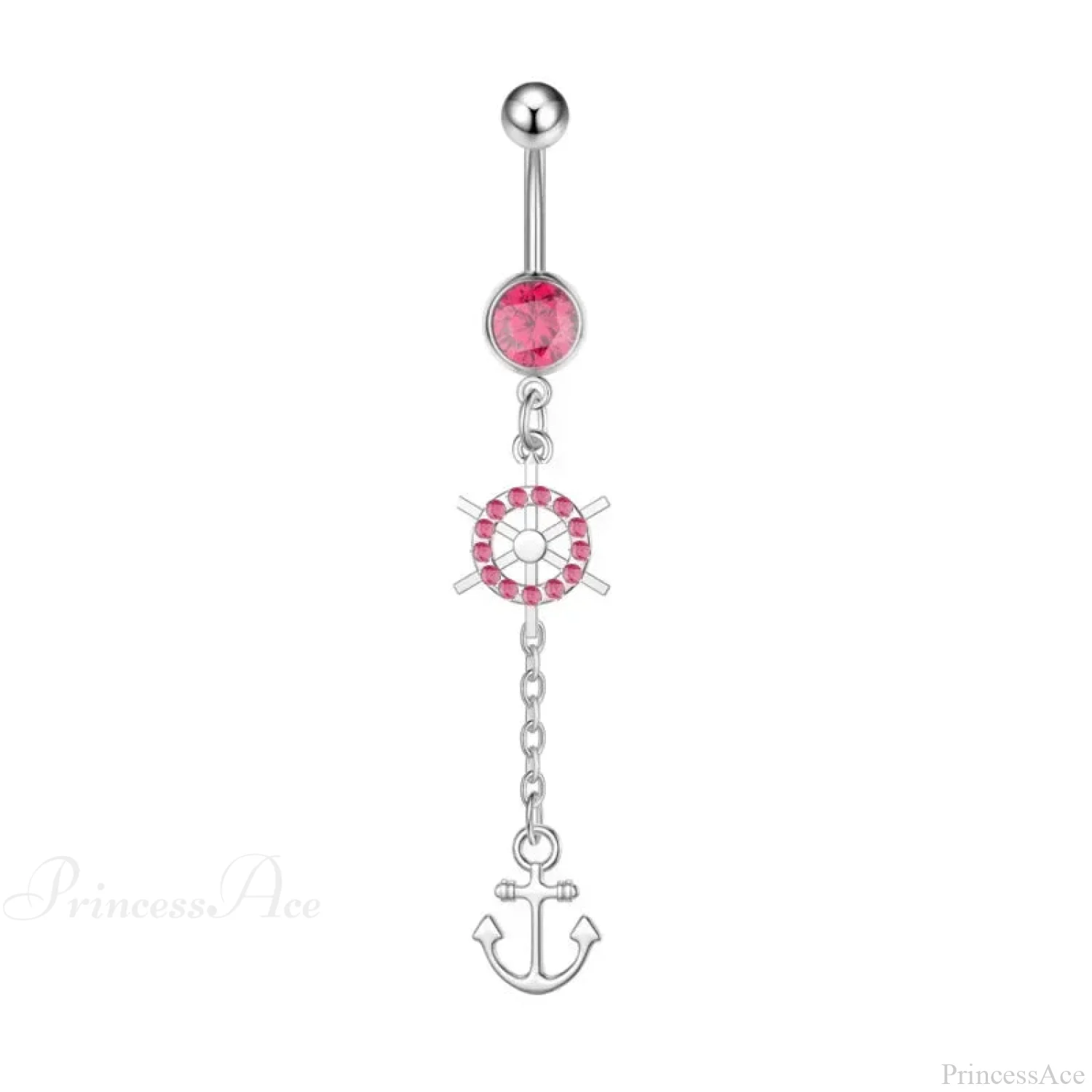Heavenly Feathers Rose Dark Belly Ring - Image 12