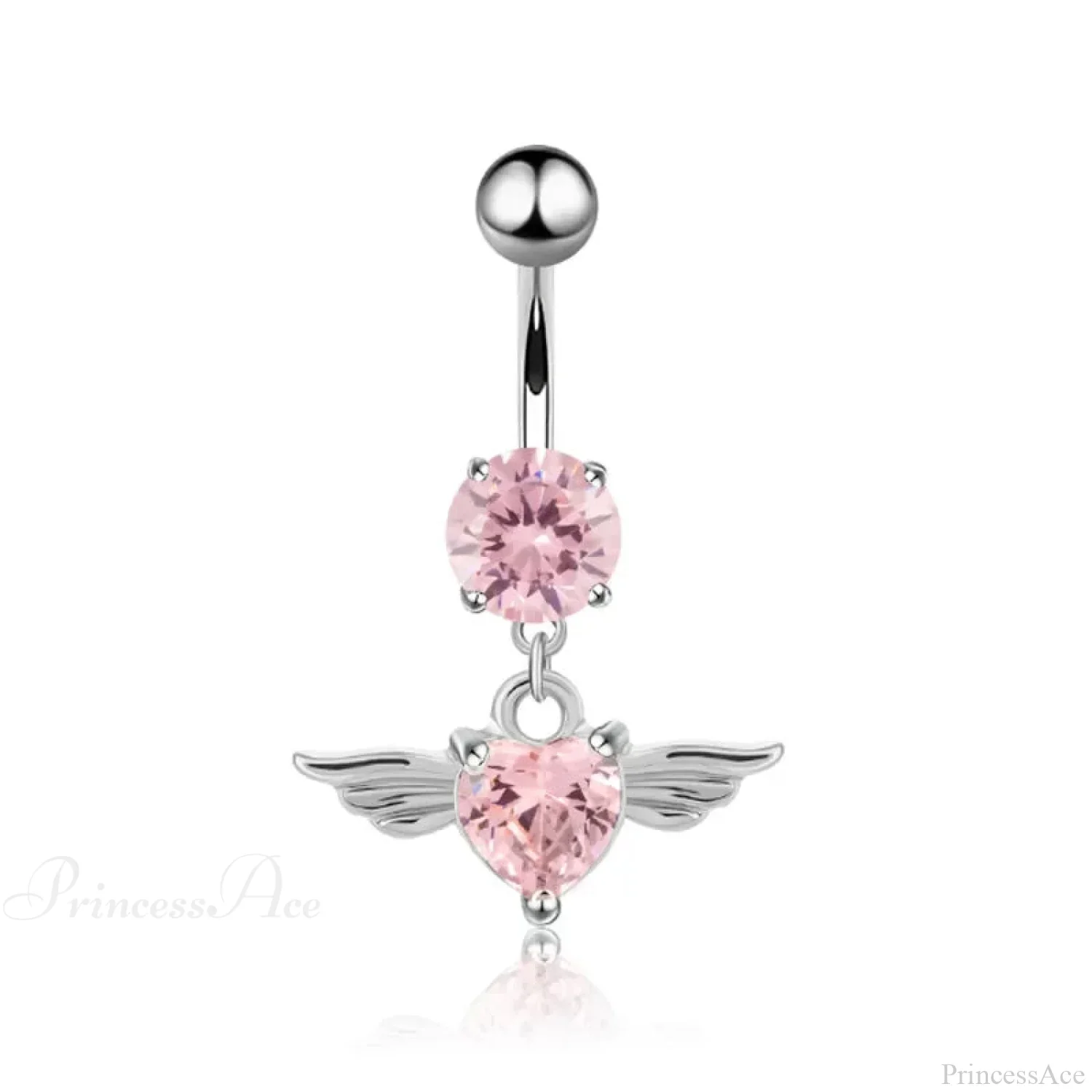Heavenly Feathers Rose Dark Belly Ring - Image 15