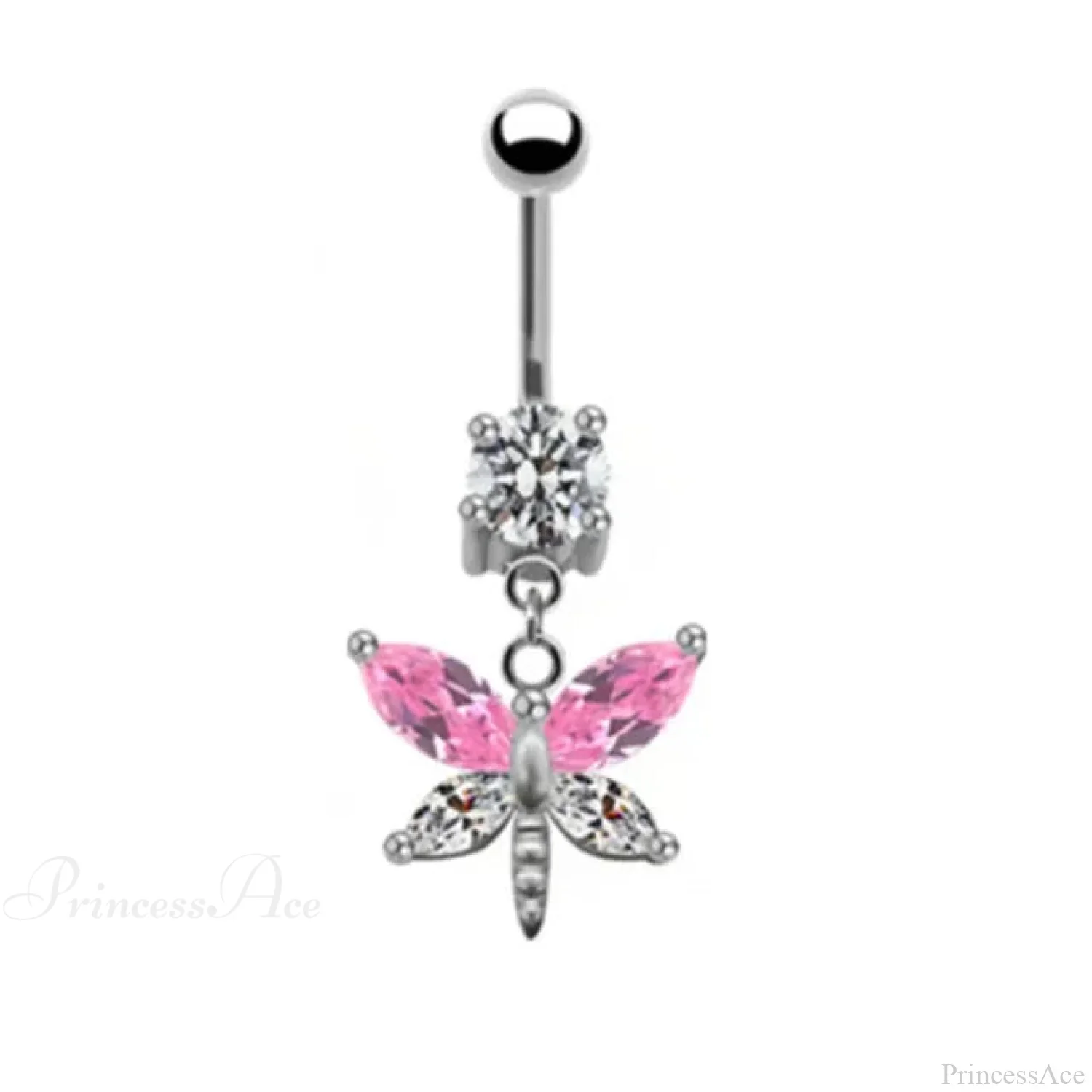 Heavenly Feathers Rose Dark Belly Ring - Image 27