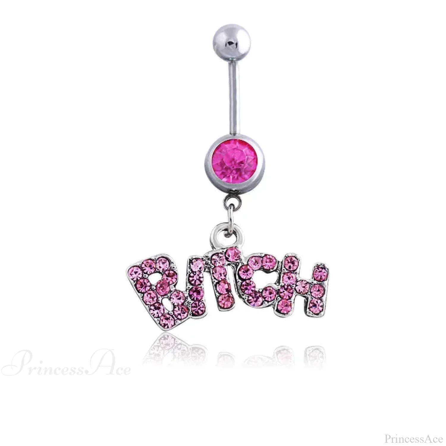 Heavenly Feathers Rose Dark Belly Ring - Image 6