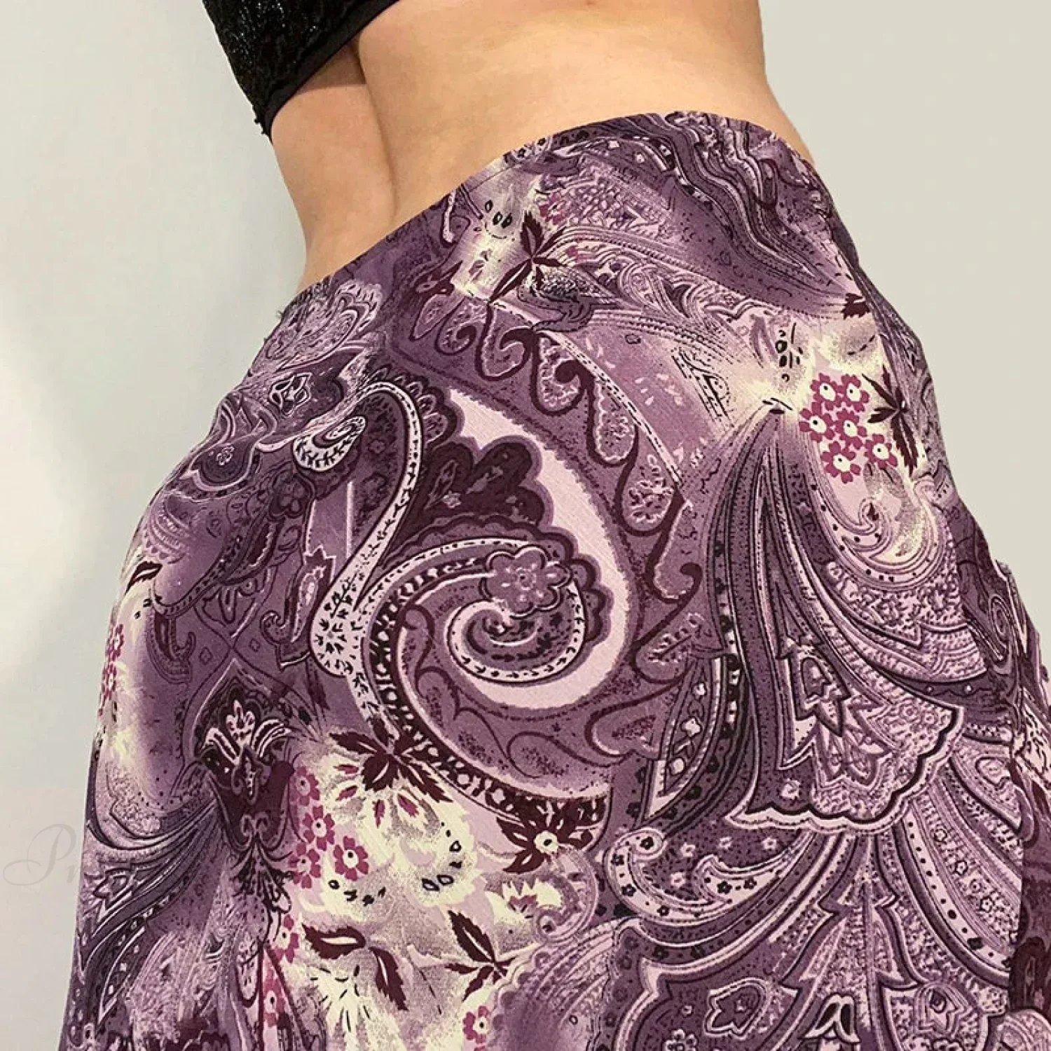 HEYounGIRL Vintage Mesh Purple Skirt Low Waist Aesthetic Outfits - Image 3