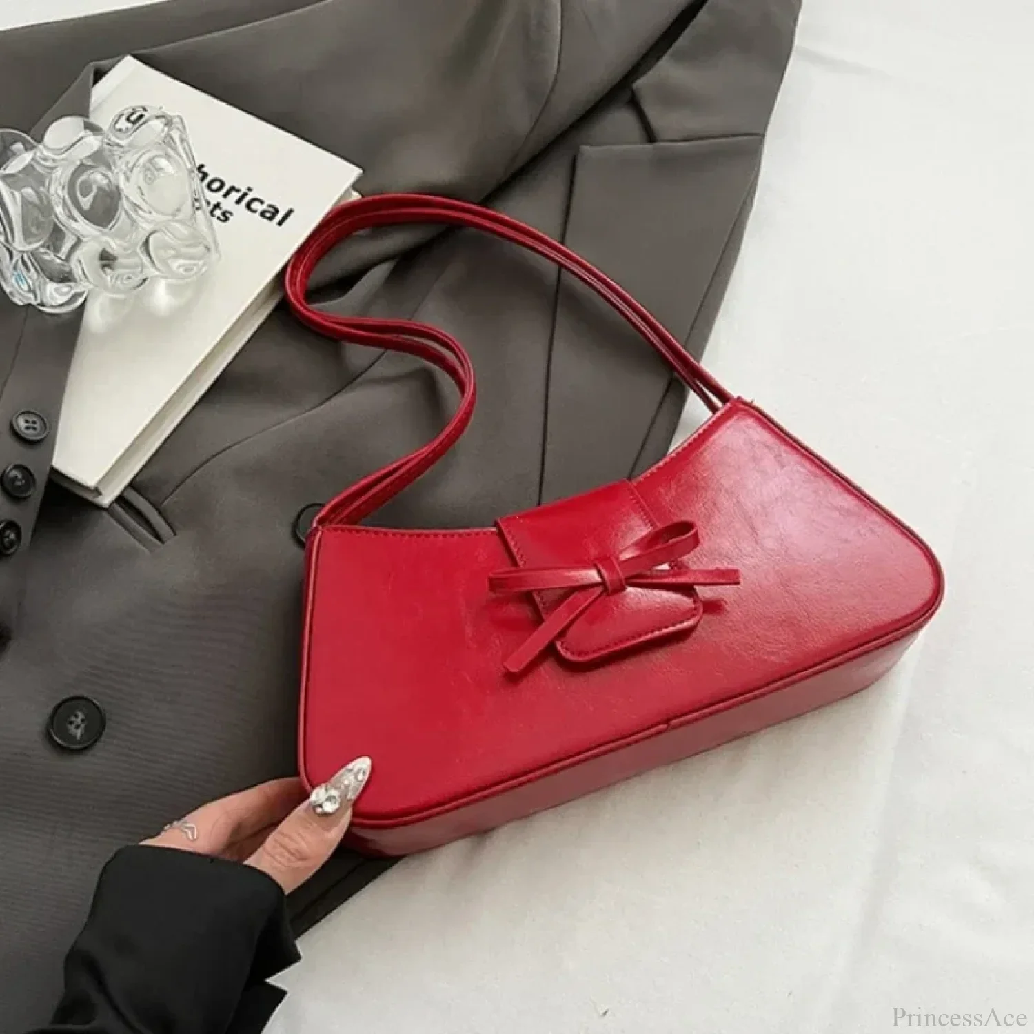 High-Grade Retro PU Leather Underarm Bag - Image 8