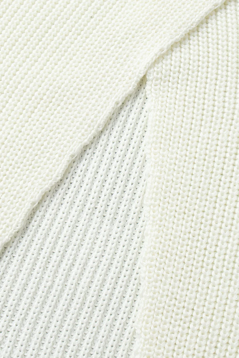 High Neck Loose Fit Knit Sweater - Image 6