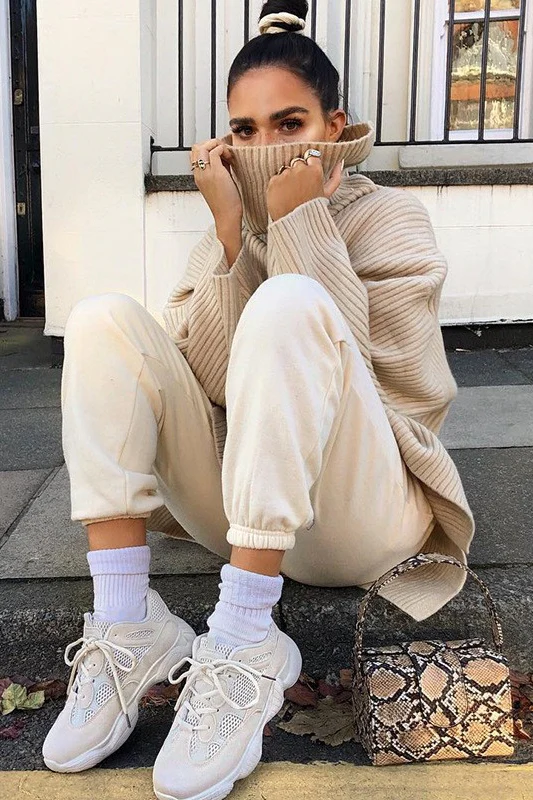 High Neck Loose Knit Sweater - Image 3