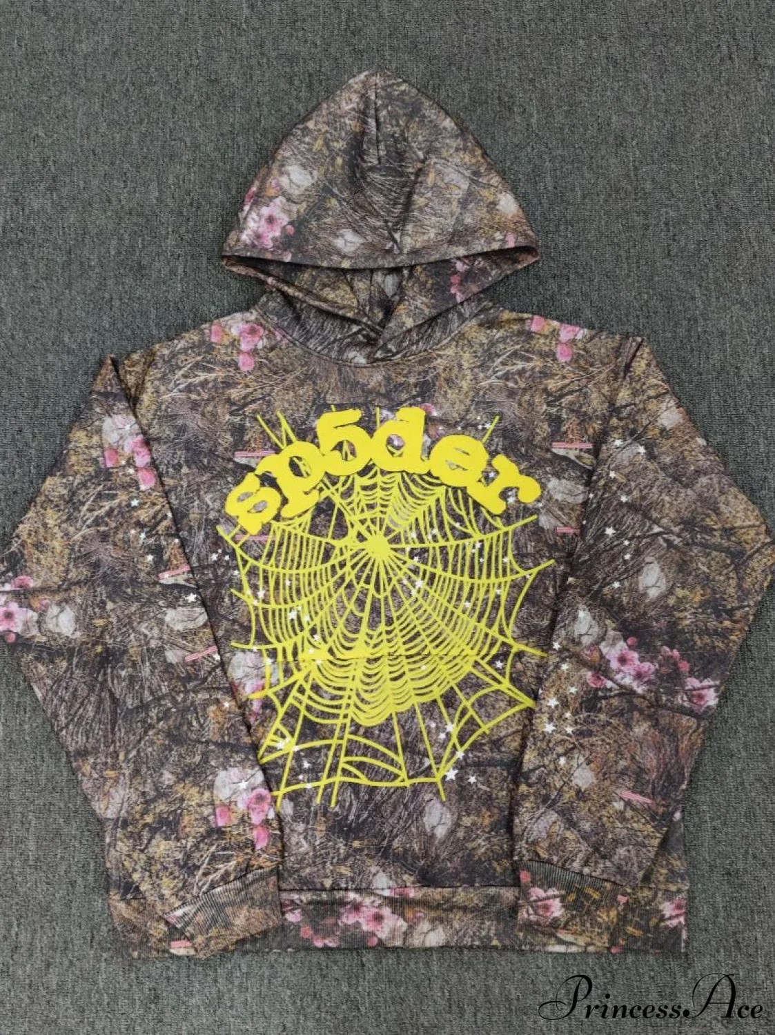 High Pile Fleece Foam Spider Print Hoodie - Image 2
