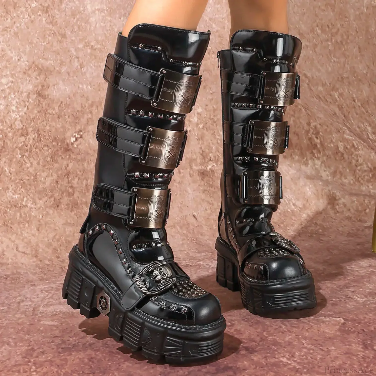 High-quality Metal Gloomy Punk Gothic Chelsea Boot - Image 2