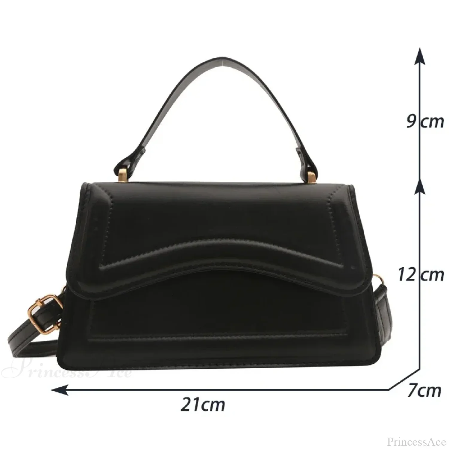 High-Quality PU Leather Solid Color Crossbody Handbag - Image 6