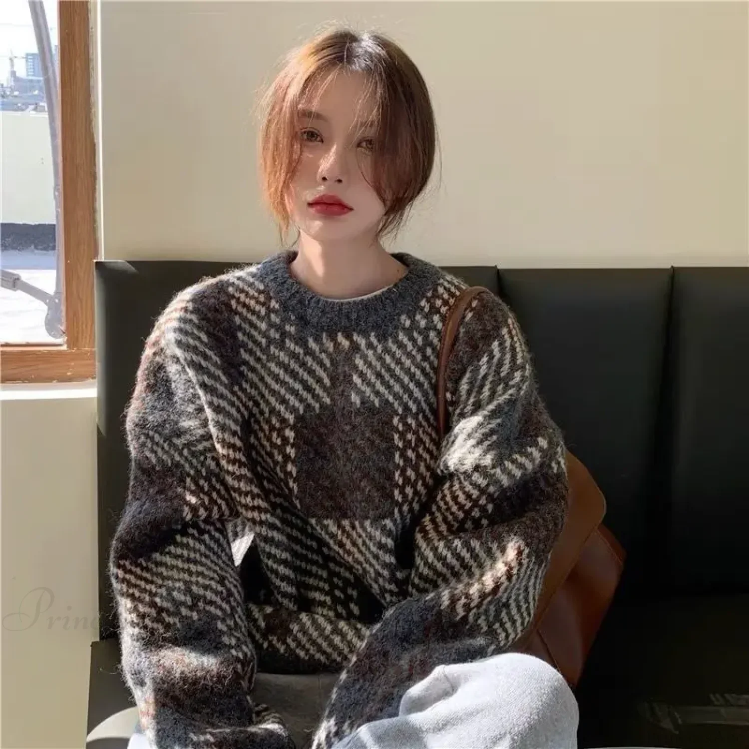 High Street Casual Printing Round Neck Sweater - Image 2