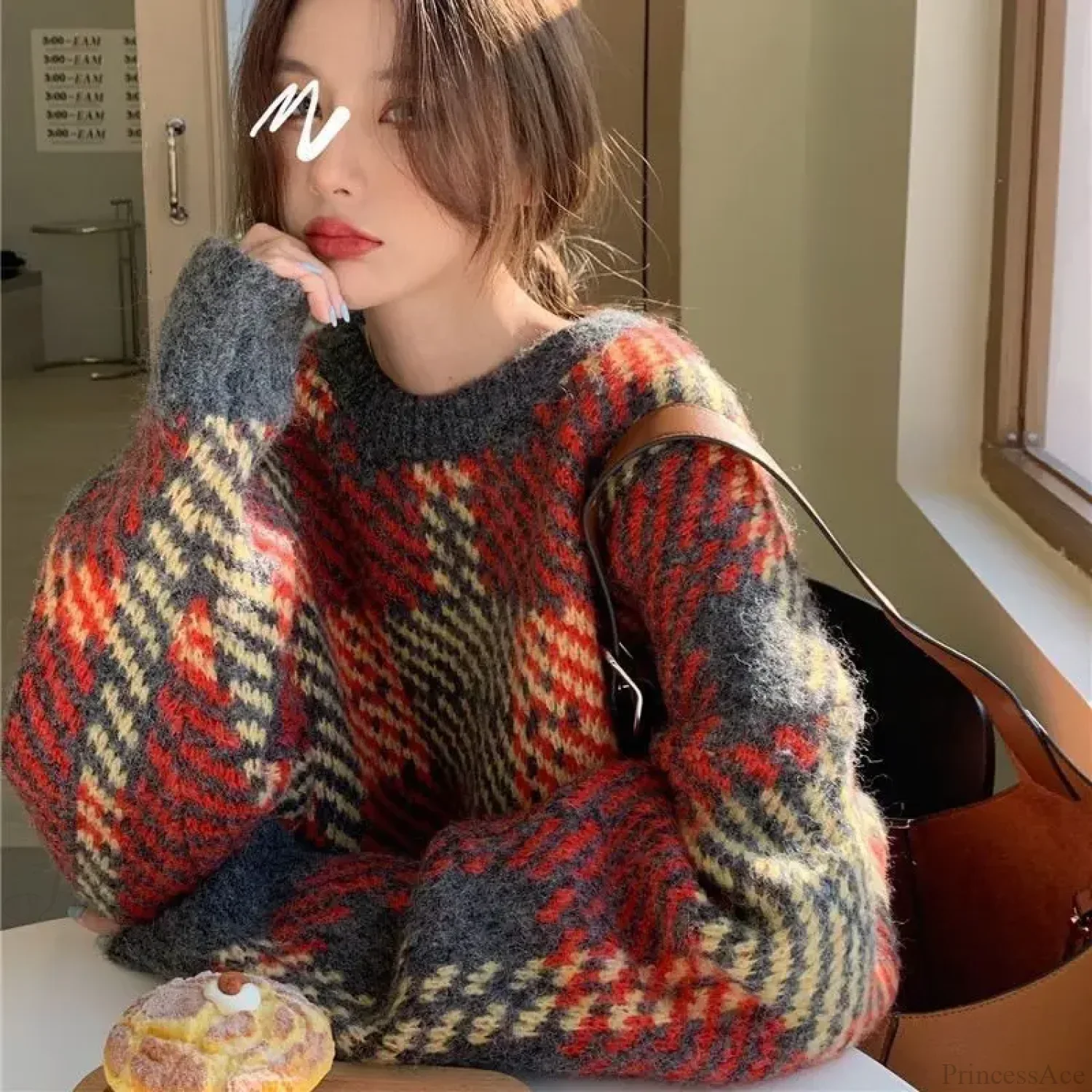 High Street Casual Printing Round Neck Sweater - Image 3
