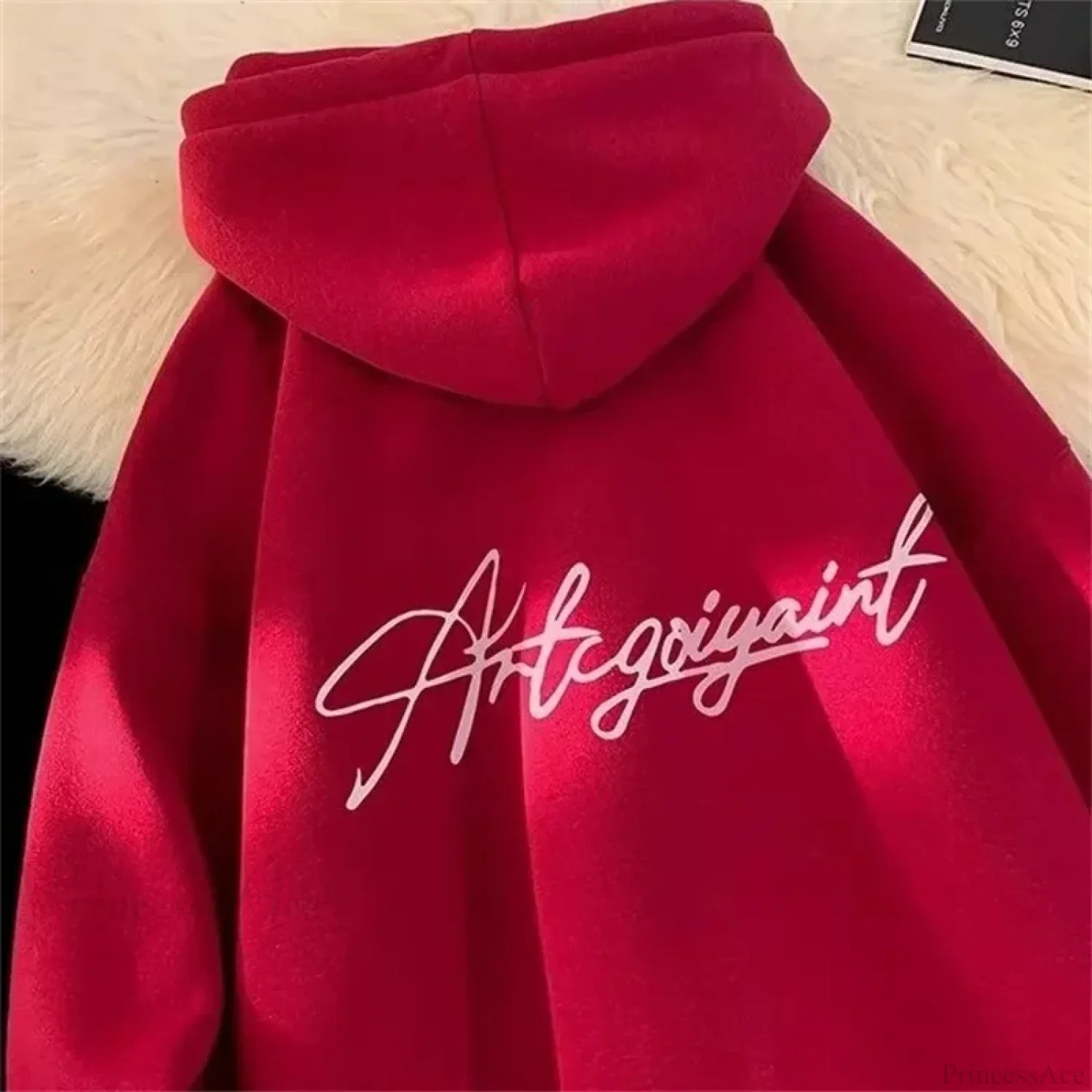 High Street Letter Print Oversized Hoodie - Image 3