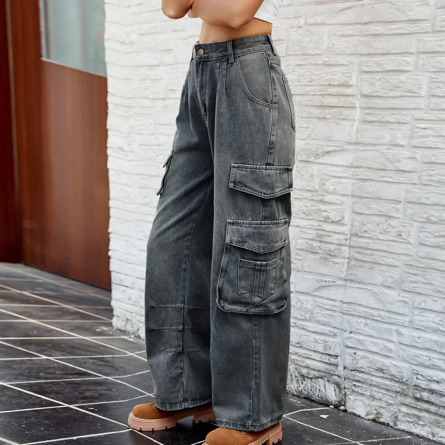 High Waist Cowboy Trousers Pants - Image 4