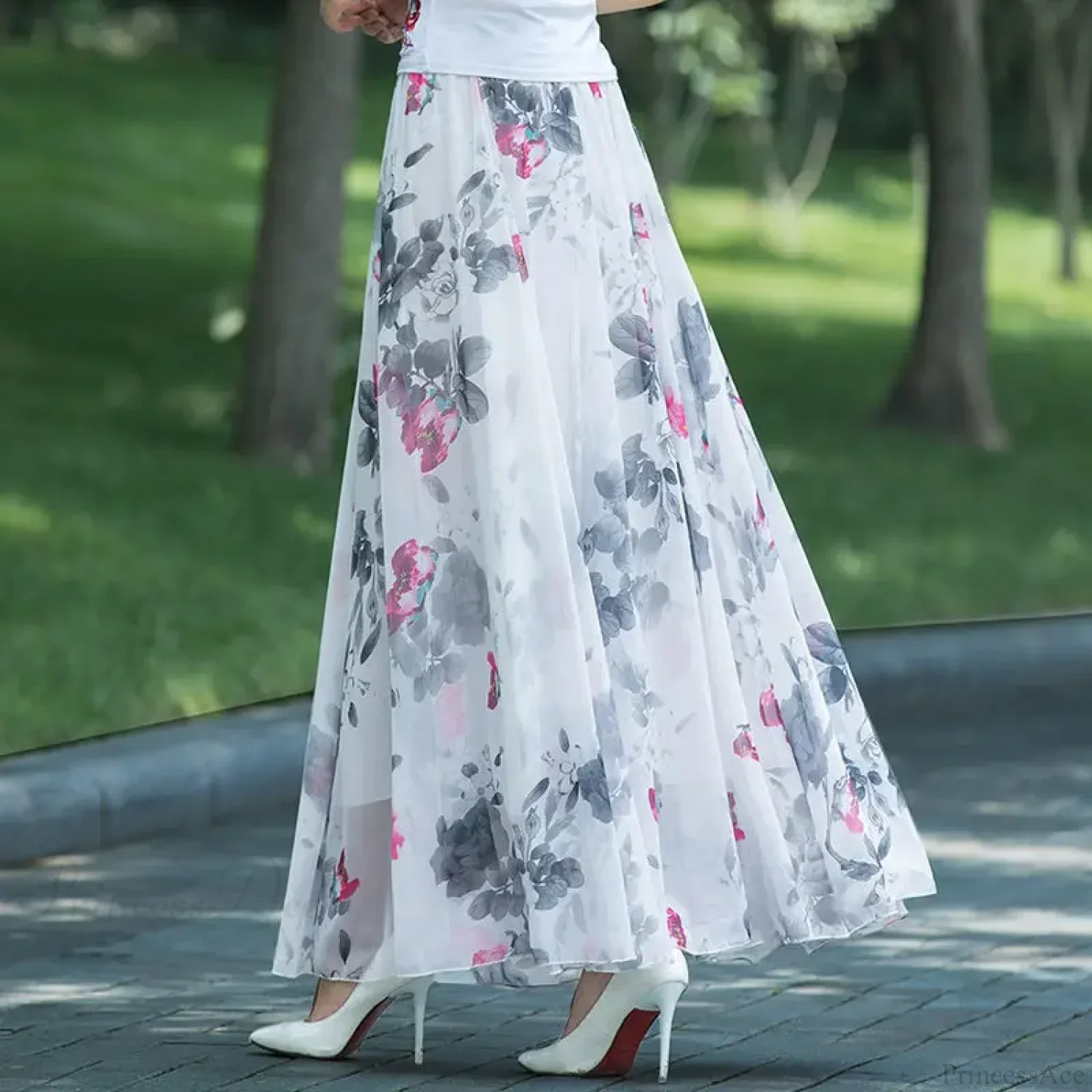High Waist Elastic Waist Midi Full Long Skirt 2024 - Image 12
