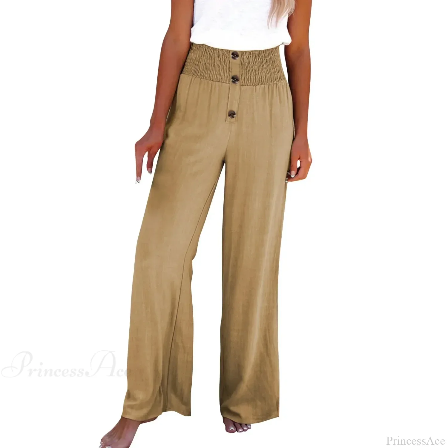 High Waist Flowing Wide Leg Pants - Image 2