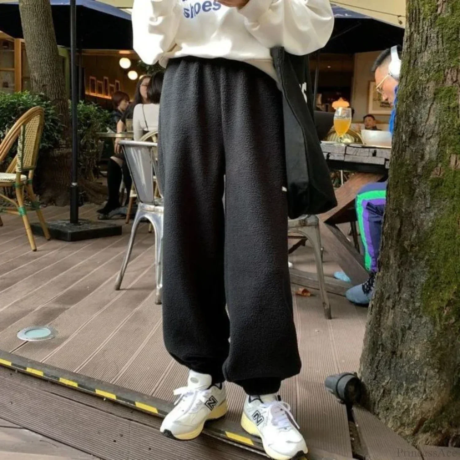 High Waist Grey Baggy Pants - Image 4