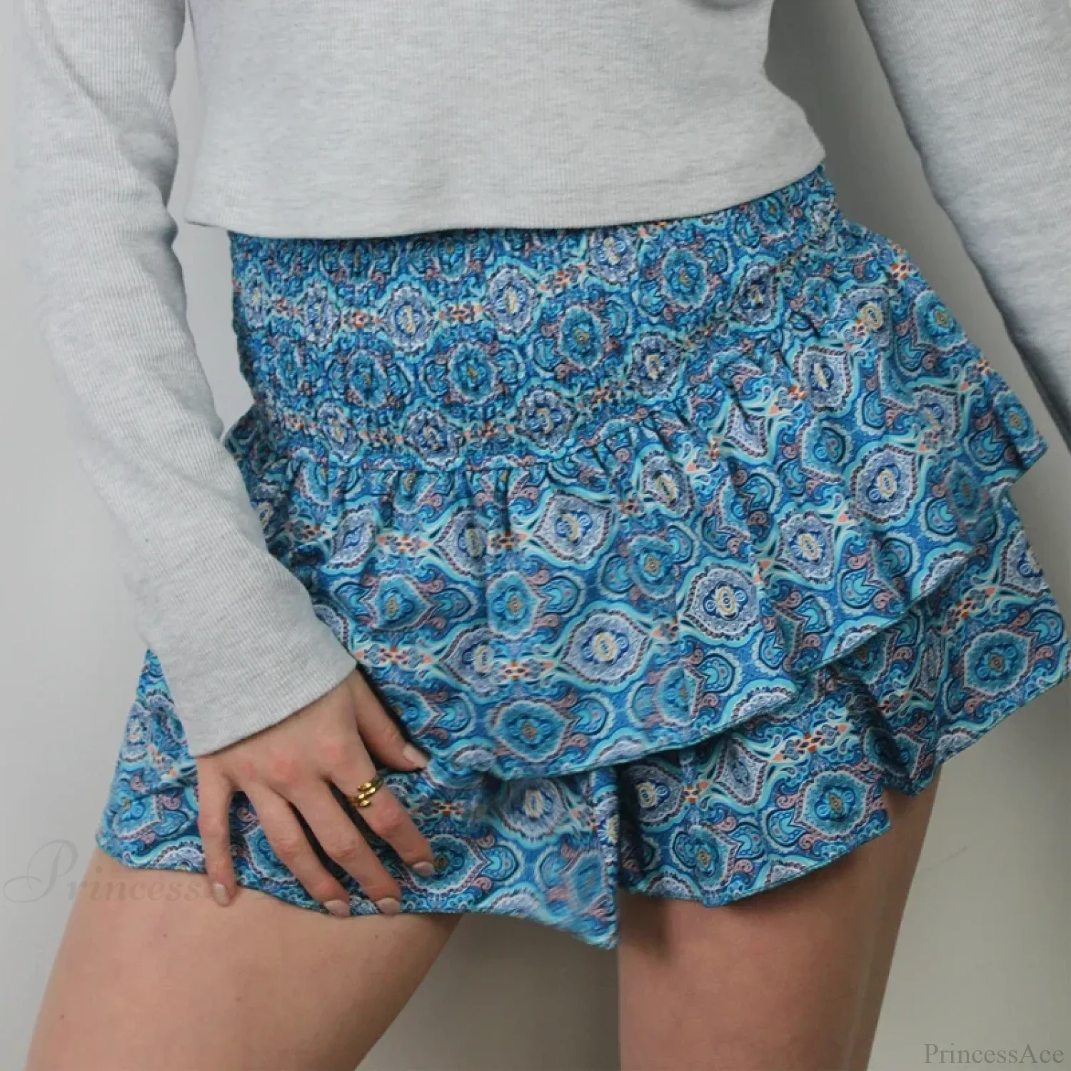 High Waist Ruffled Cottage Skirt - Image 10