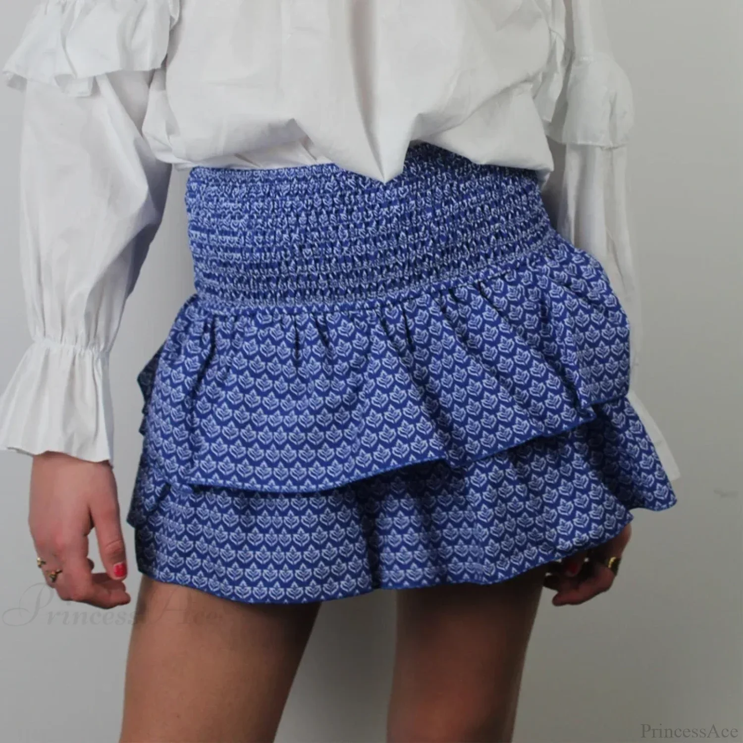 High Waist Ruffled Cottage Skirt - Image 8