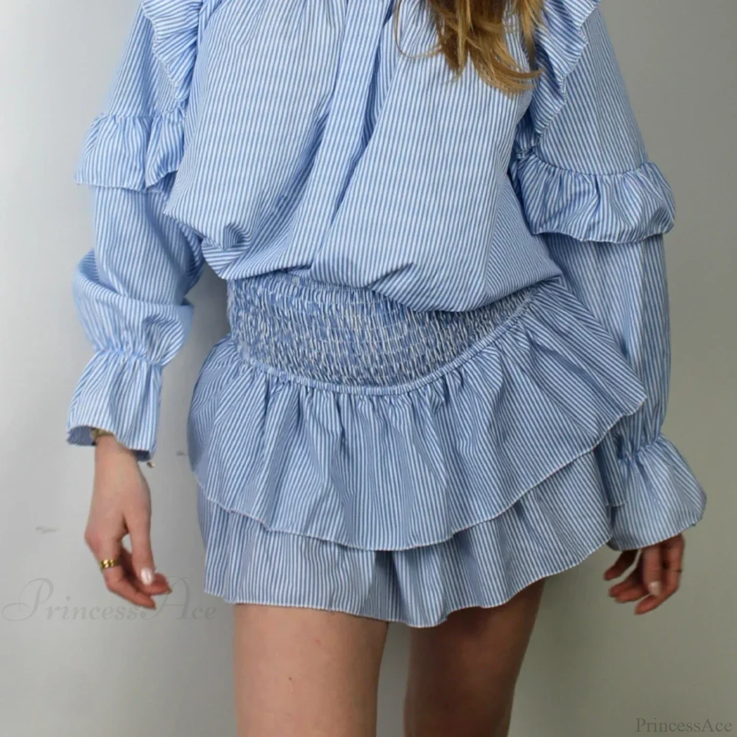 High Waist Ruffled Cottage Skirt - Image 9