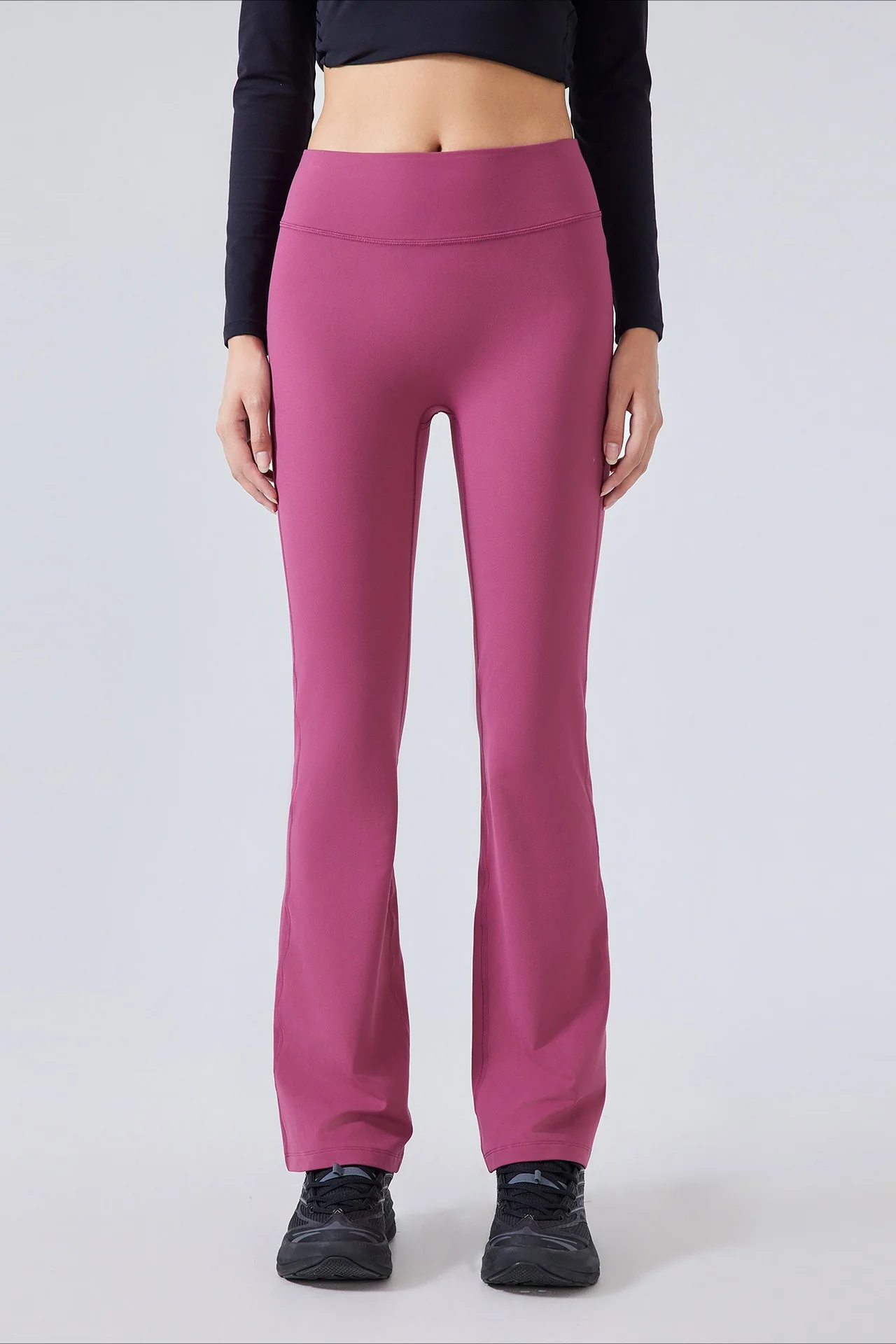 High-Waisted Fleece Lined Flared Yoga Leggings - Image 18